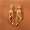 Antique Peacock Earring With Matte Gold Plating
