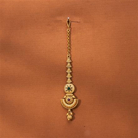 Antique Classic Tikka With Matte Gold Plating