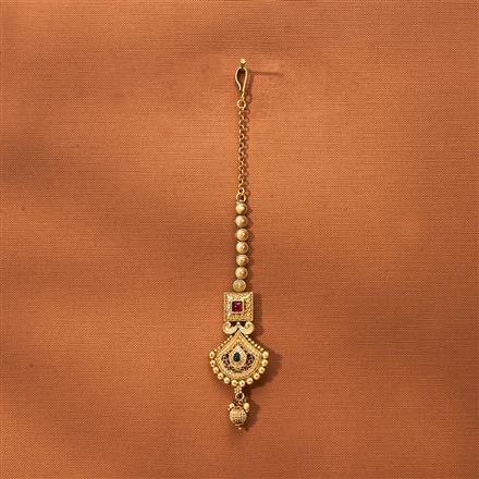 Antique Classic Tikka With Matte Gold Plating