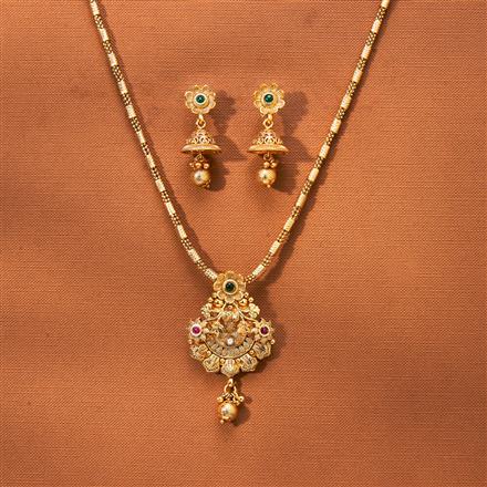 Antique Chain Pendant Set With Gold Plating