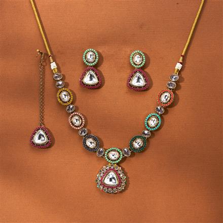 Antique Classic Necklace With Mehndi Plating