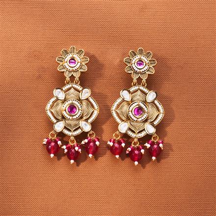Antique Classic Earring With Matte Gold Plating