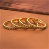 Antique Classic Bangles With Matte Gold Plating