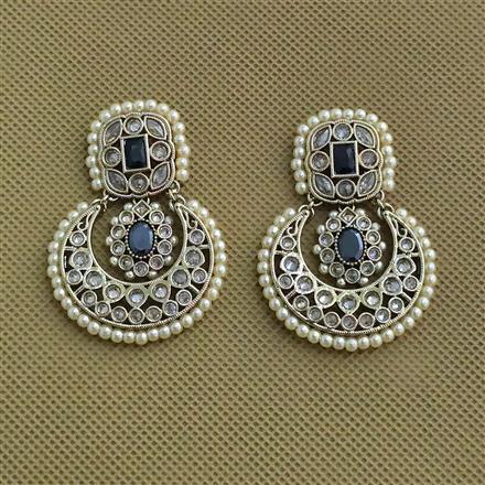 Antique Chand Earring With Mehndi Plating