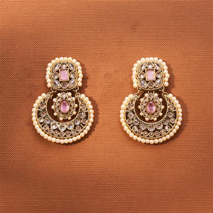 Antique Chand Earring With Mehndi Plating