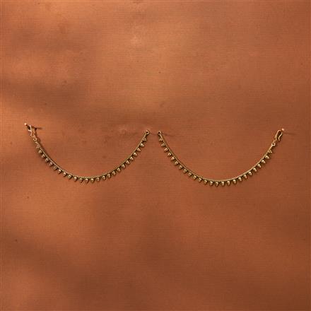 Antique Plain Gold Ear Chain With Gold Plating