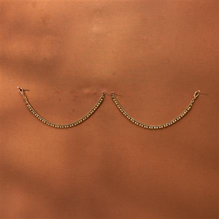 Antique Plain Gold Ear Chain With Gold Plating