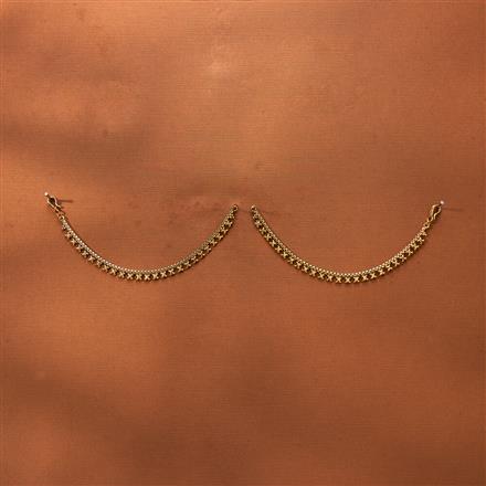 Antique Plain Gold Ear Chain With Gold Plating