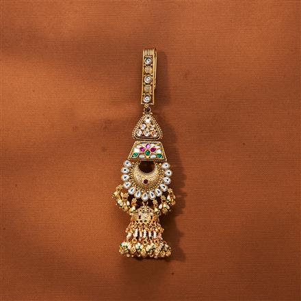 Antique Moti Jhuda With Matte Gold Plating