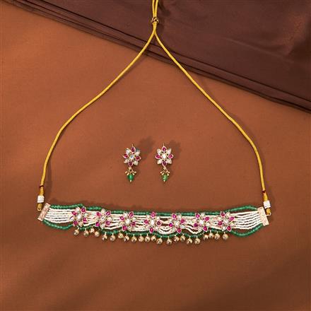 Antique Pearl Necklace With Rose Gold Plating