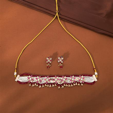 Antique Pearl Necklace With Rose Gold Plating