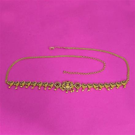 Antique South Indian Belt With Matte Gold Plating