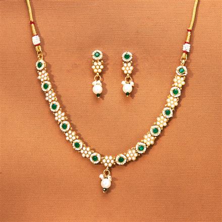 Antique Delicate Necklace Set With Gold Plating