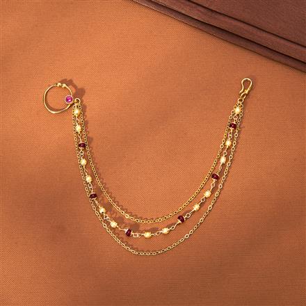 Antique Pearl Nose Ring With Gold Plating