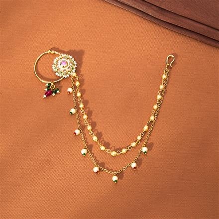 Antique Pressing Nose Ring With Gold Plating