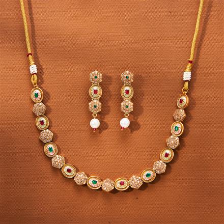 Antique Meenakari Necklace With Gold Plating