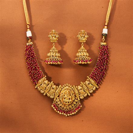 Antique Temple Necklace With Gold Plating