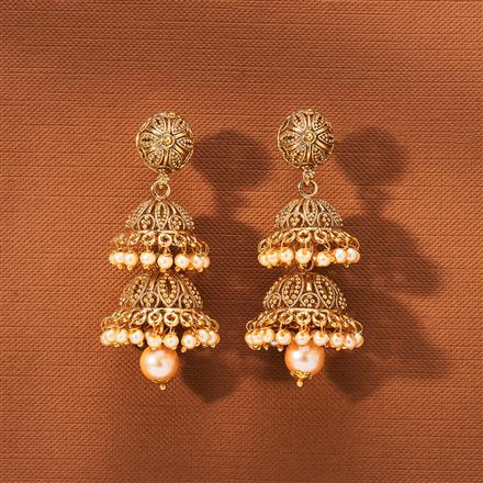 Antique Double Jhumki With Gold Plating