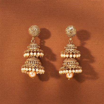 Antique Double Jhumki With Gold Plating