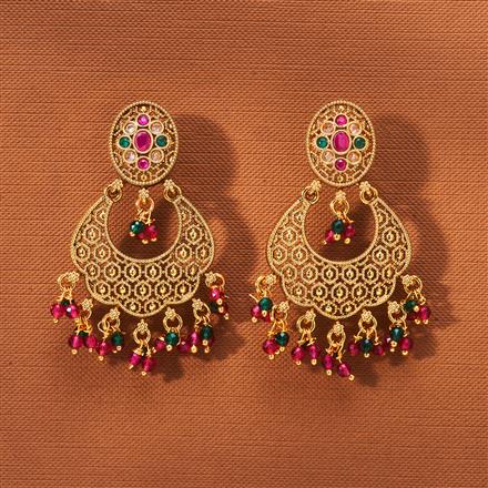 Antique Chand Earring With Gold Plating