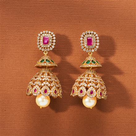 Antique Jhumki With Matte Gold Plating