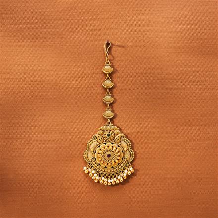 Antique Classic Tikka With Matte Gold Plating