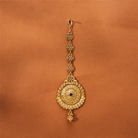 Antique Classic Tikka With Matte Gold Plating