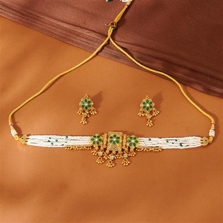 Antique Choker Necklace With Gold Plating