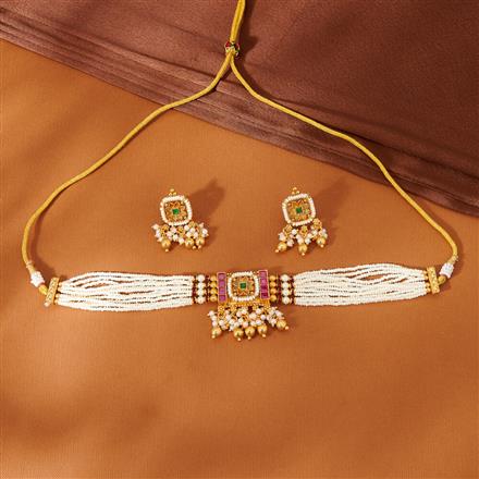 Antique Choker Necklace With Gold Plating