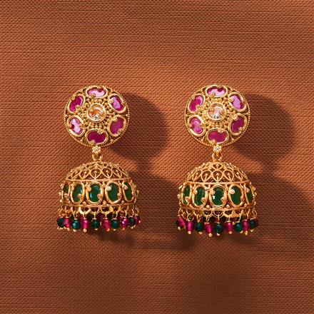 Antique Jhumki With Gold Plating