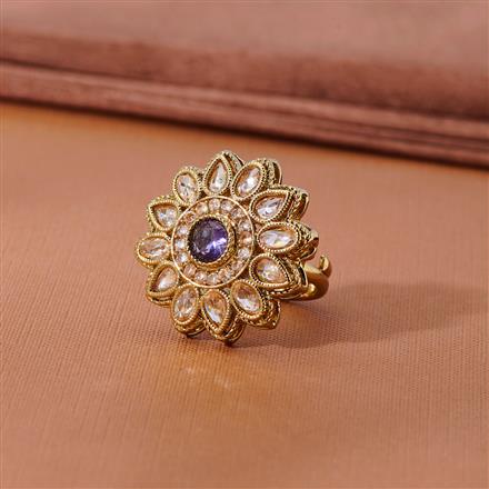 Antique Adjustable Ring With Mehndi Plating