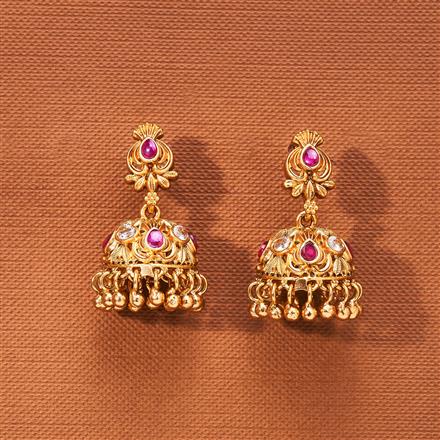 Antique Jhumki With Matte Gold Plating