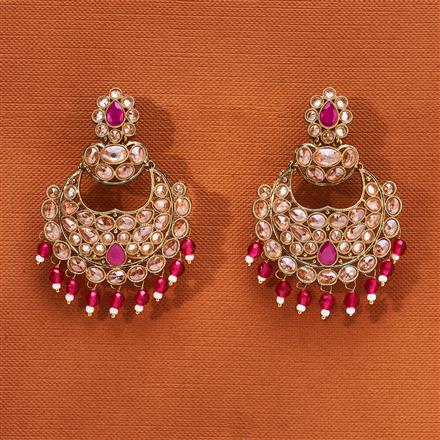 Antique Moti Earring With Mehndi Plating