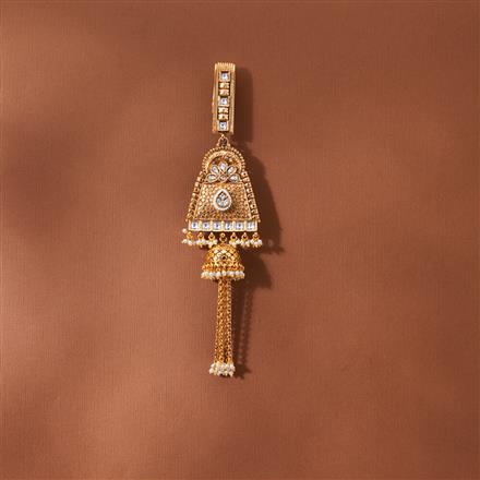 Antique Moti Jhuda With Matte Gold Plating