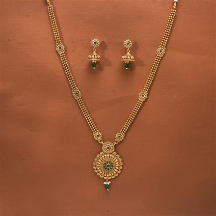 Antique Long Necklace With Gold Plating