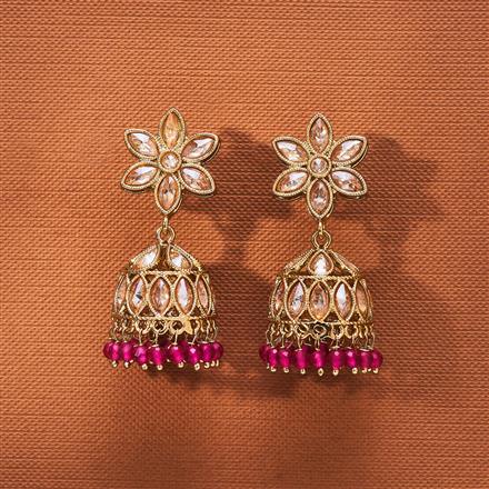 Antique Jhumki With Mehndi Plating