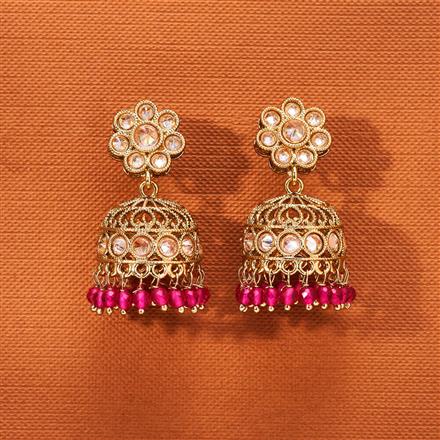 Antique Jhumki With Mehndi Plating