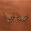 Antique Pearl Ear Chain With Mehndi Plating