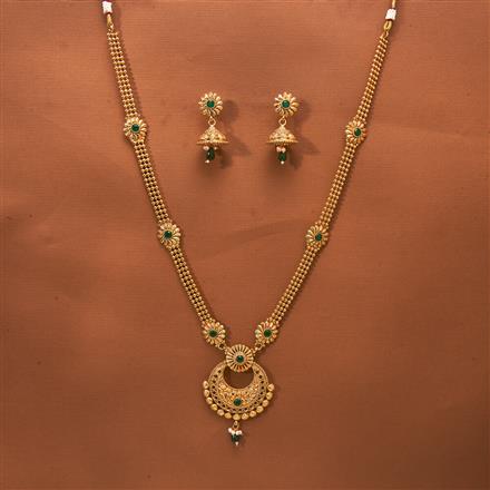 Antique Long Necklace With Gold Plating