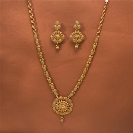 Antique Plain Gold Necklace With Gold Plating