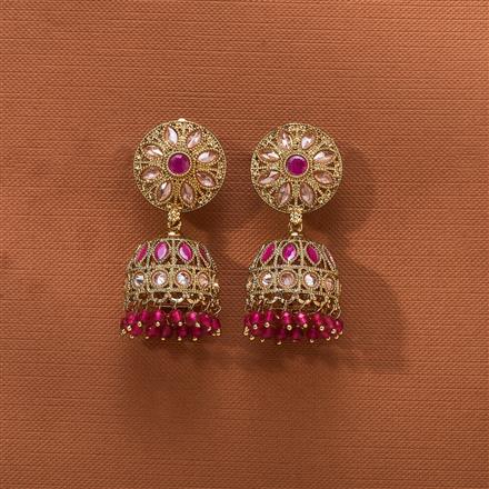 Antique Jhumki With Mehndi Plating