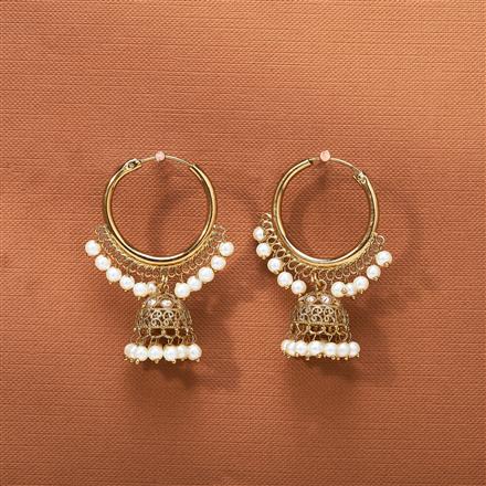 Antique Jhumki With Mehndi Plating