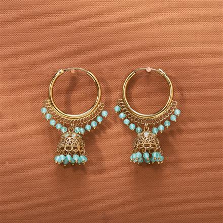 Antique Jhumki With Mehndi Plating