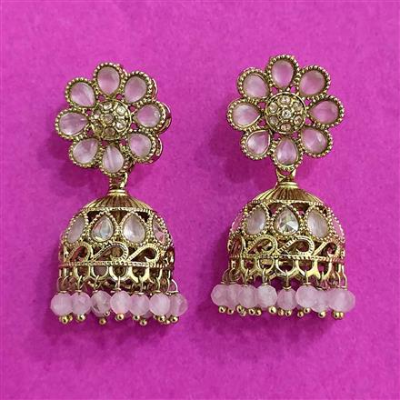Antique Jhumki With Mehndi Plating