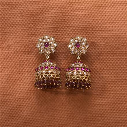 Antique Jhumki With Mehndi Plating