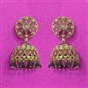 Antique Jhumki With Mehndi Plating