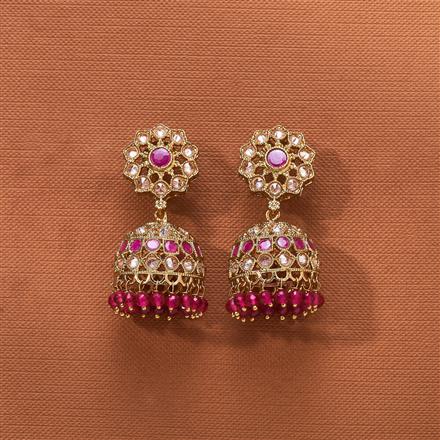 Antique Jhumki With Mehndi Plating