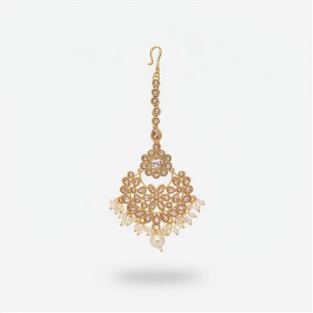 Antique Pearl Tikka With Gold Plating