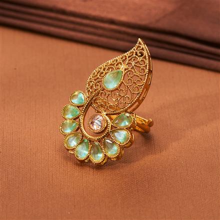 Antique Adjustable Ring With Gold Plating