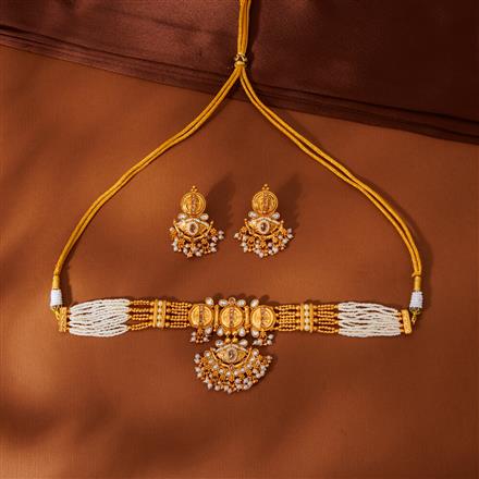 Antique Choker Necklace With Gold Plating